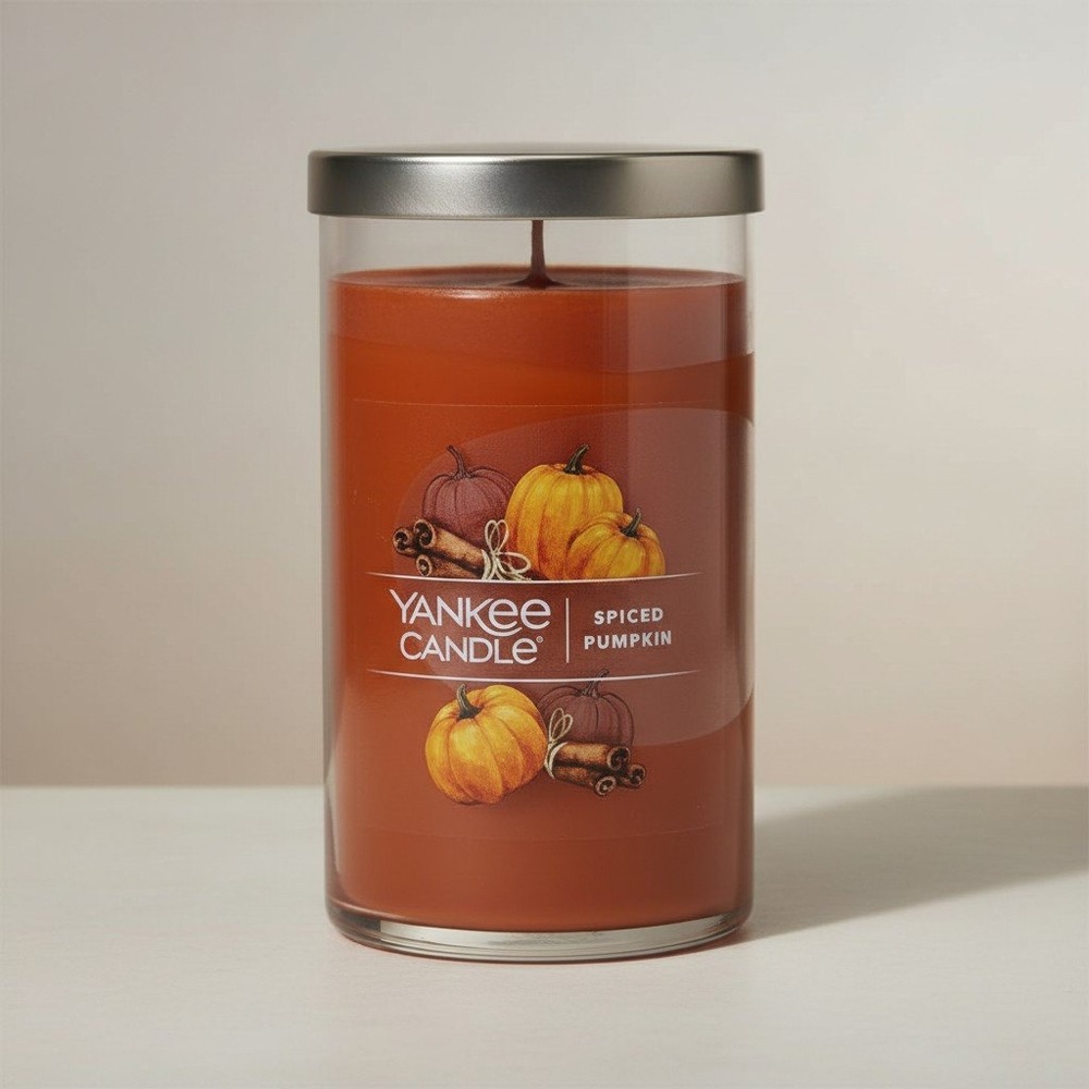 Yankee Candle Spiced Pumpkin Medium‎ Jar - 14.25 oz Scented Candle - NWT